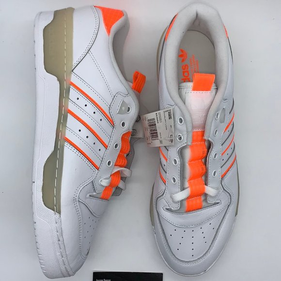 NEW Adidas Rivalry Low White Orange main image 5
